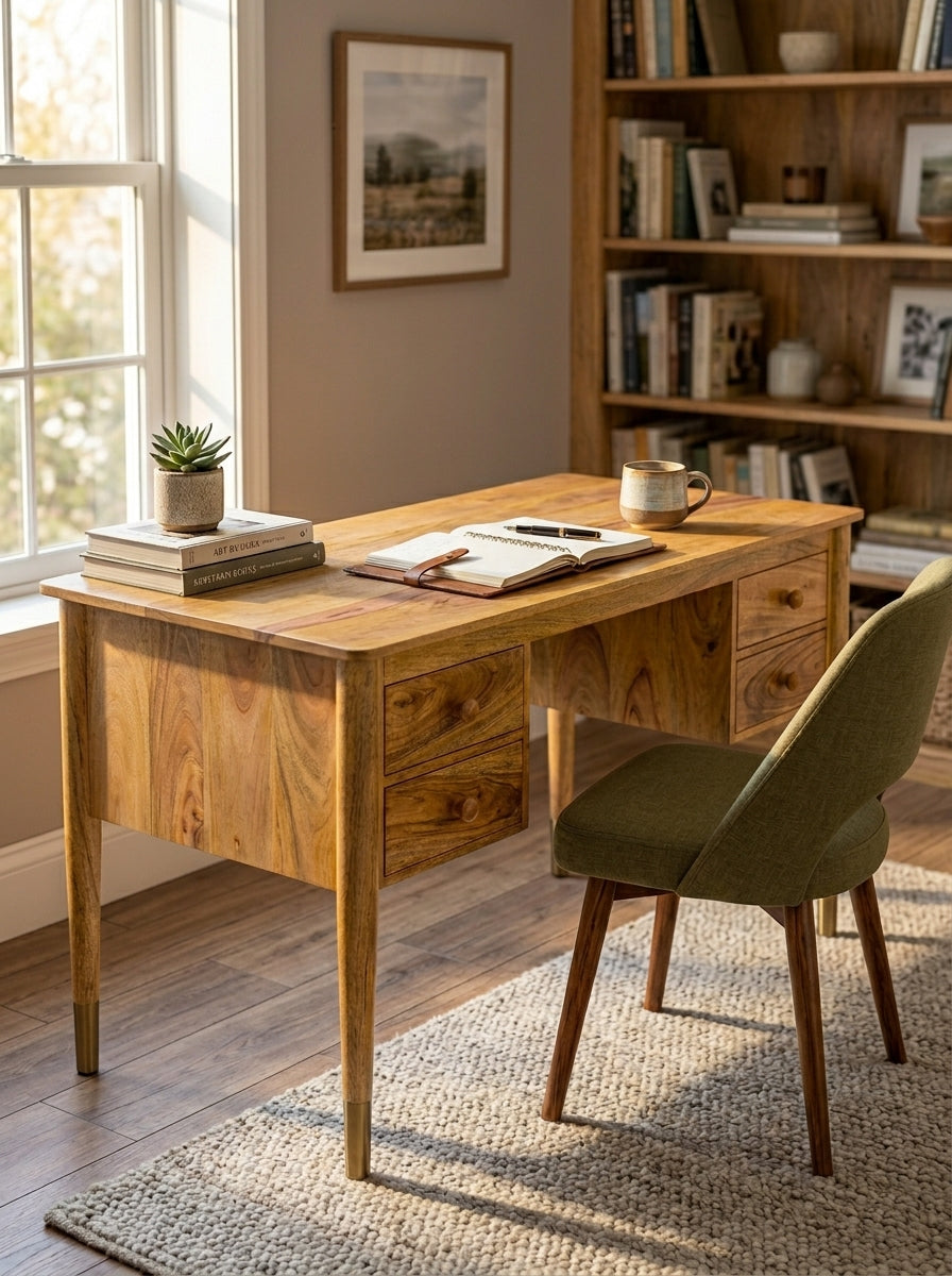 Antique Solid Wood Study Desk