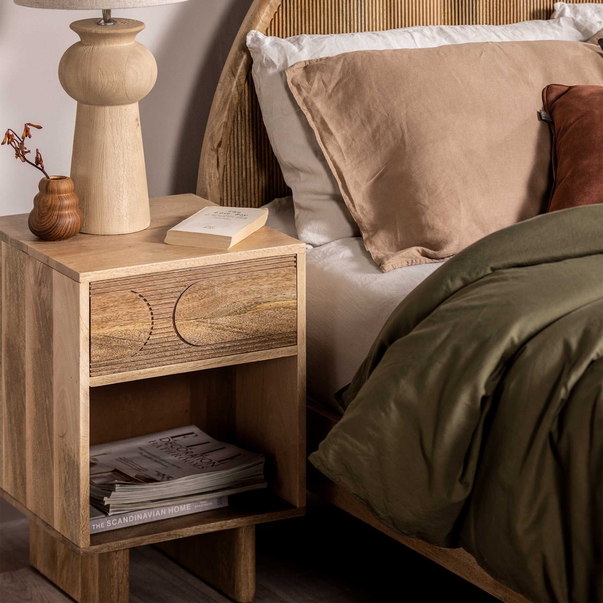 Arco Fluted Bedside Table