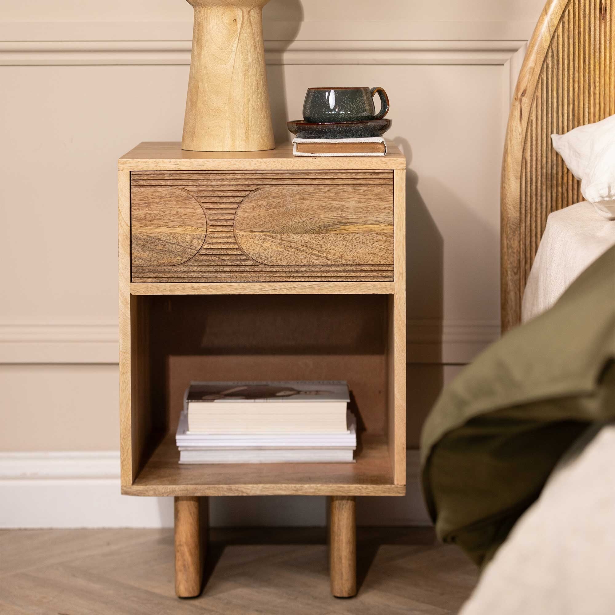 Arco Fluted Bedside Table
