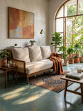 Arlen Solid Wood Cane Sofa 3 Seater