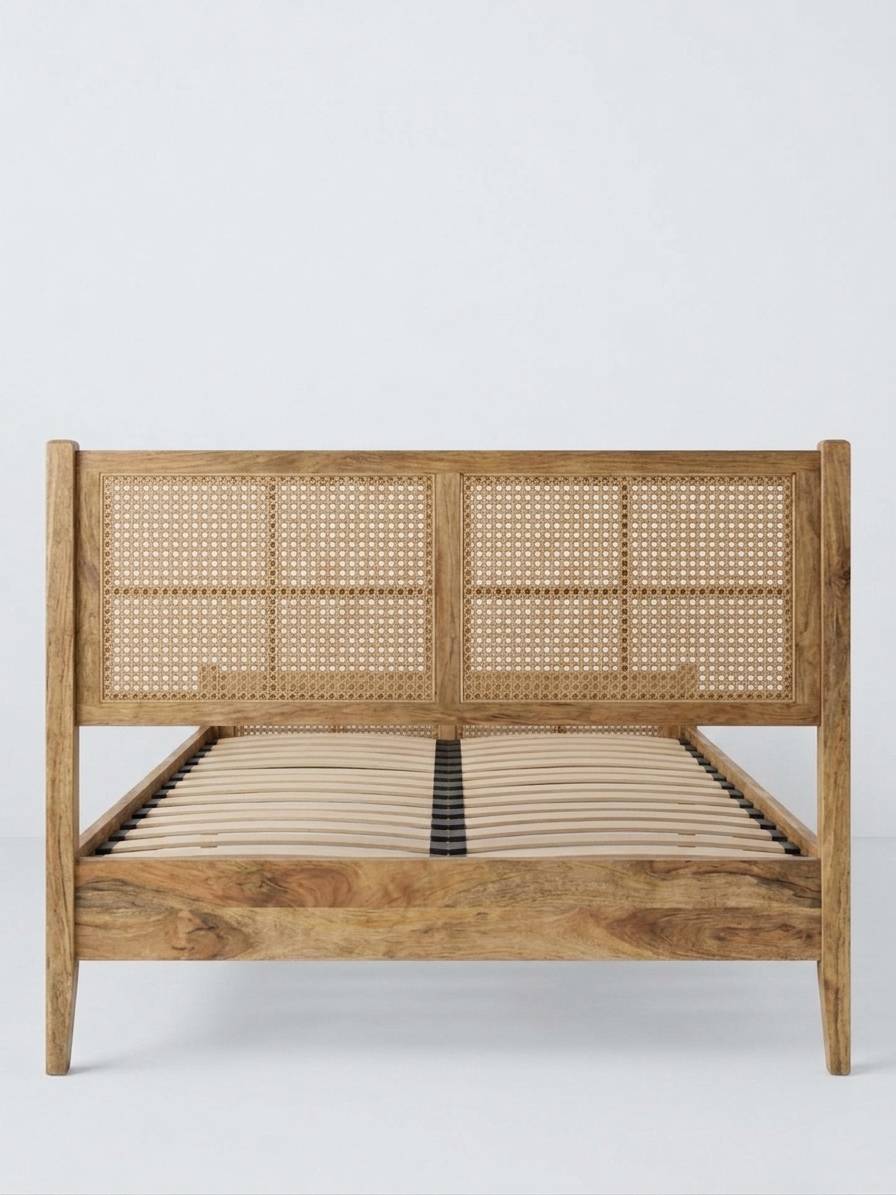 Arlo Solid Wood & Cane Bed