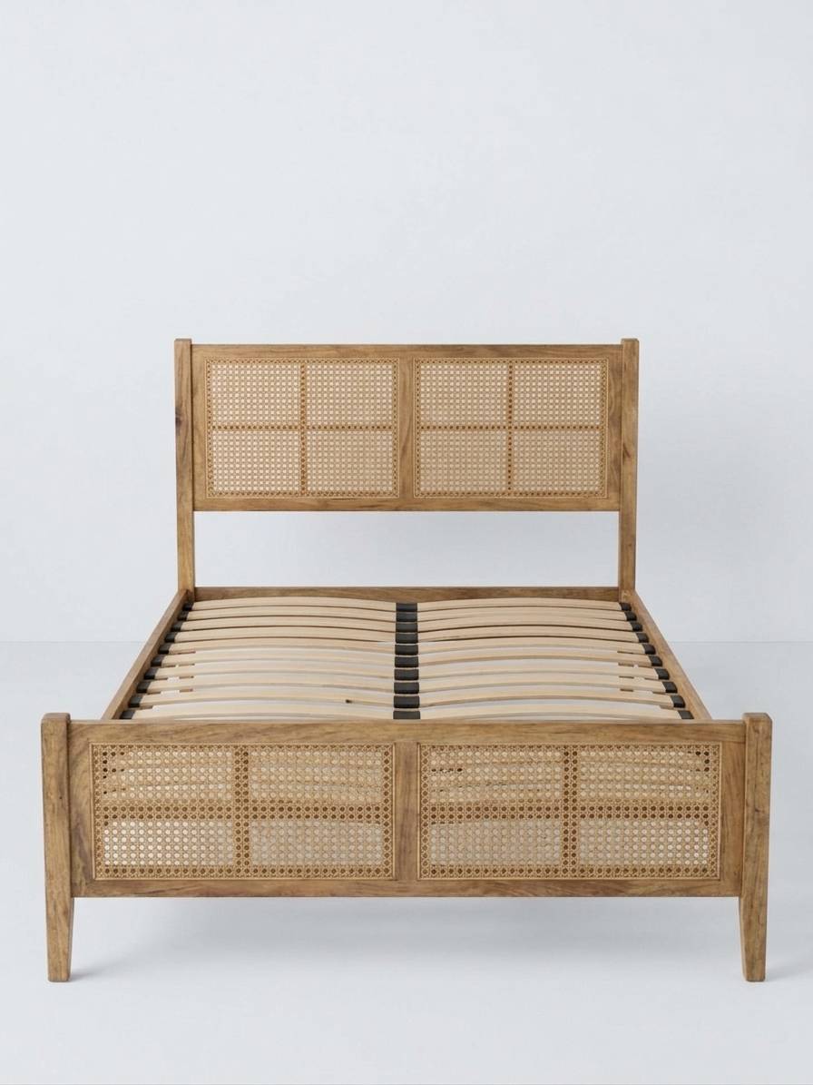 Arlo Solid Wood & Cane Bed