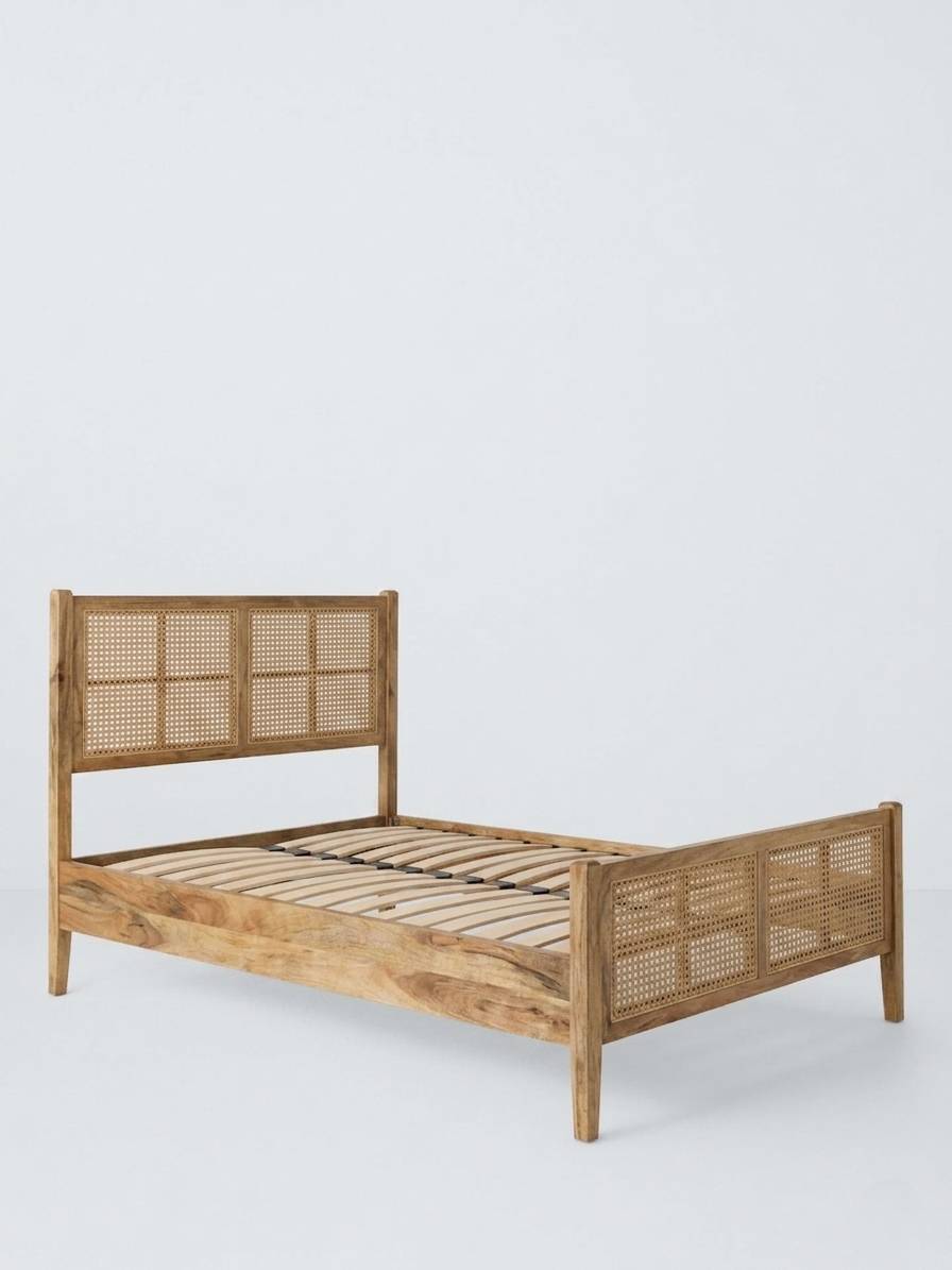 Arlo Solid Wood & Cane Bed