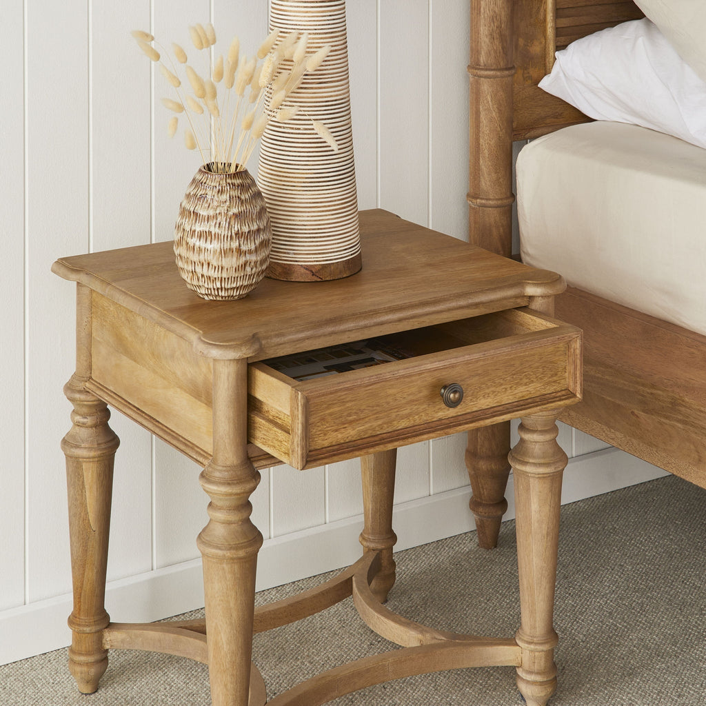 Havana Solid Wood Bedside Table