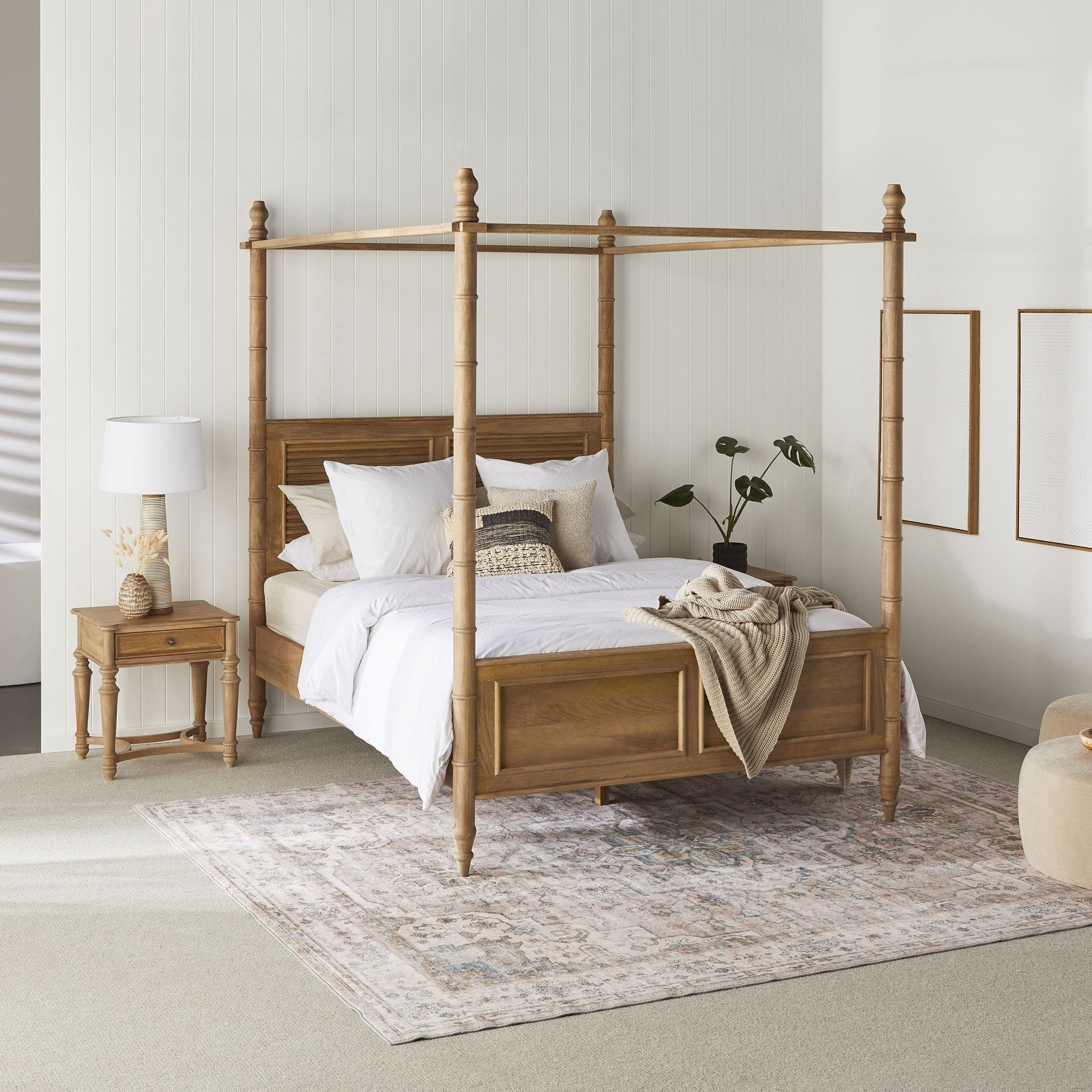 Havana Solid Wood Four Poster Canopy Bed