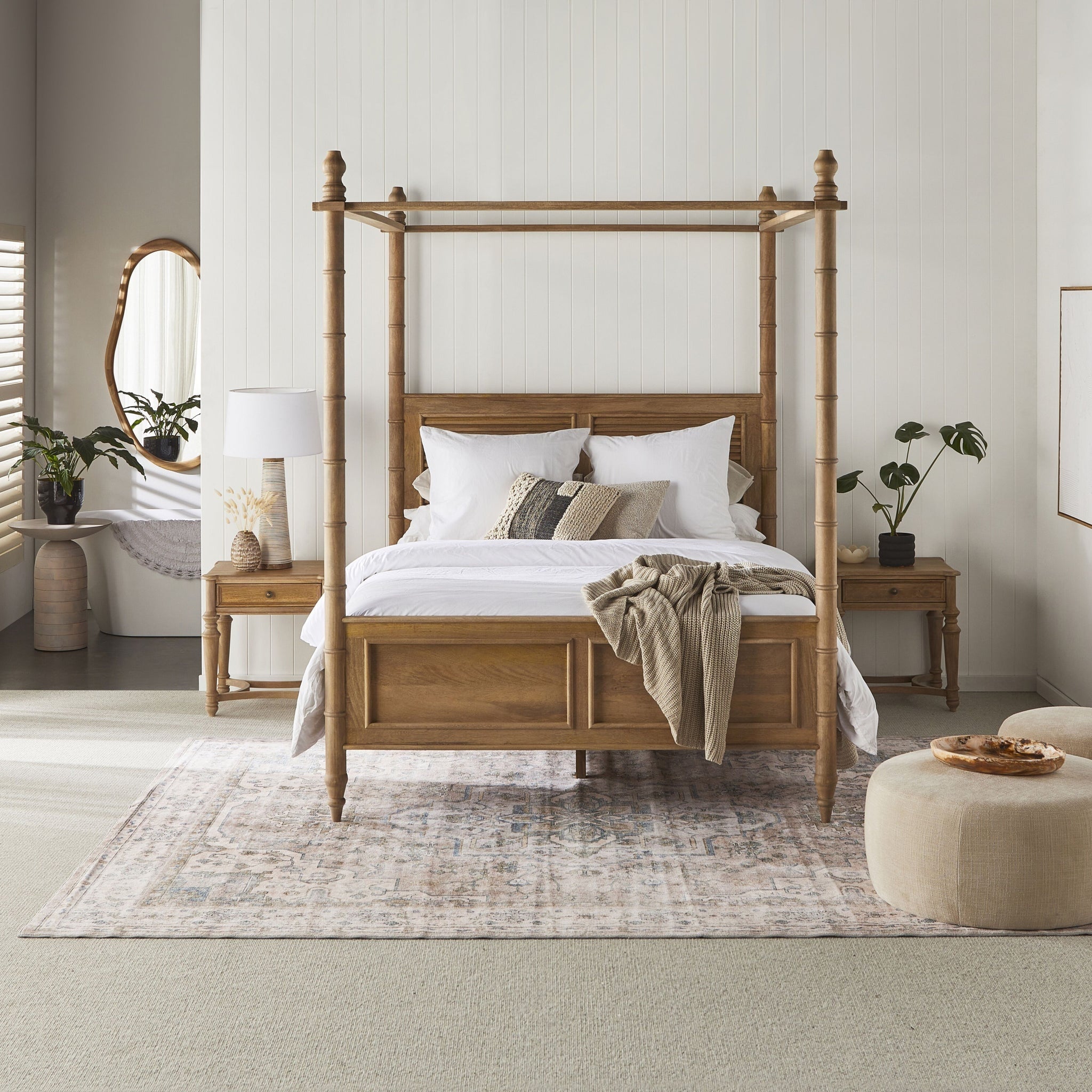 Havana Solid Wood Four Poster Canopy Bed