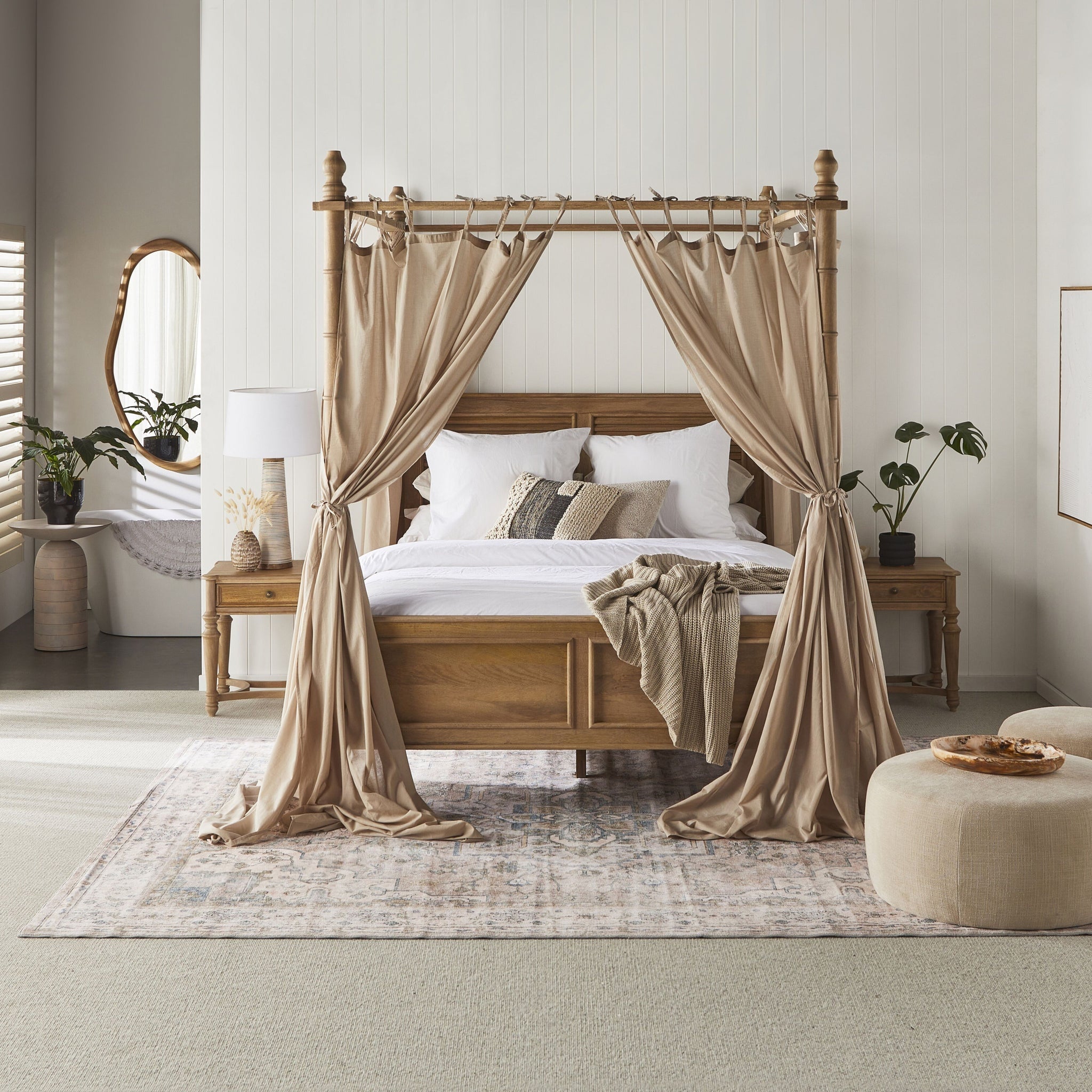 Havana Solid Wood Four Poster Canopy Bed
