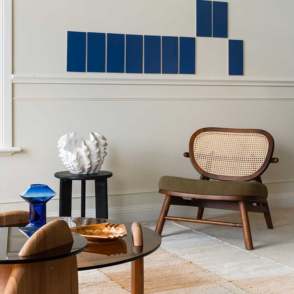 Japandi Mid Century Armchair
