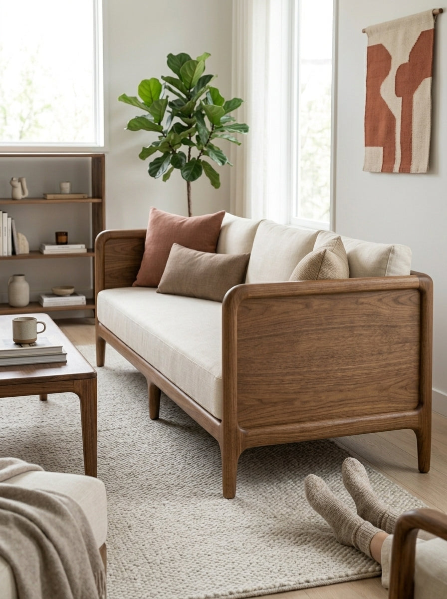 Kairo Solid Wood Sofa 3 Seater