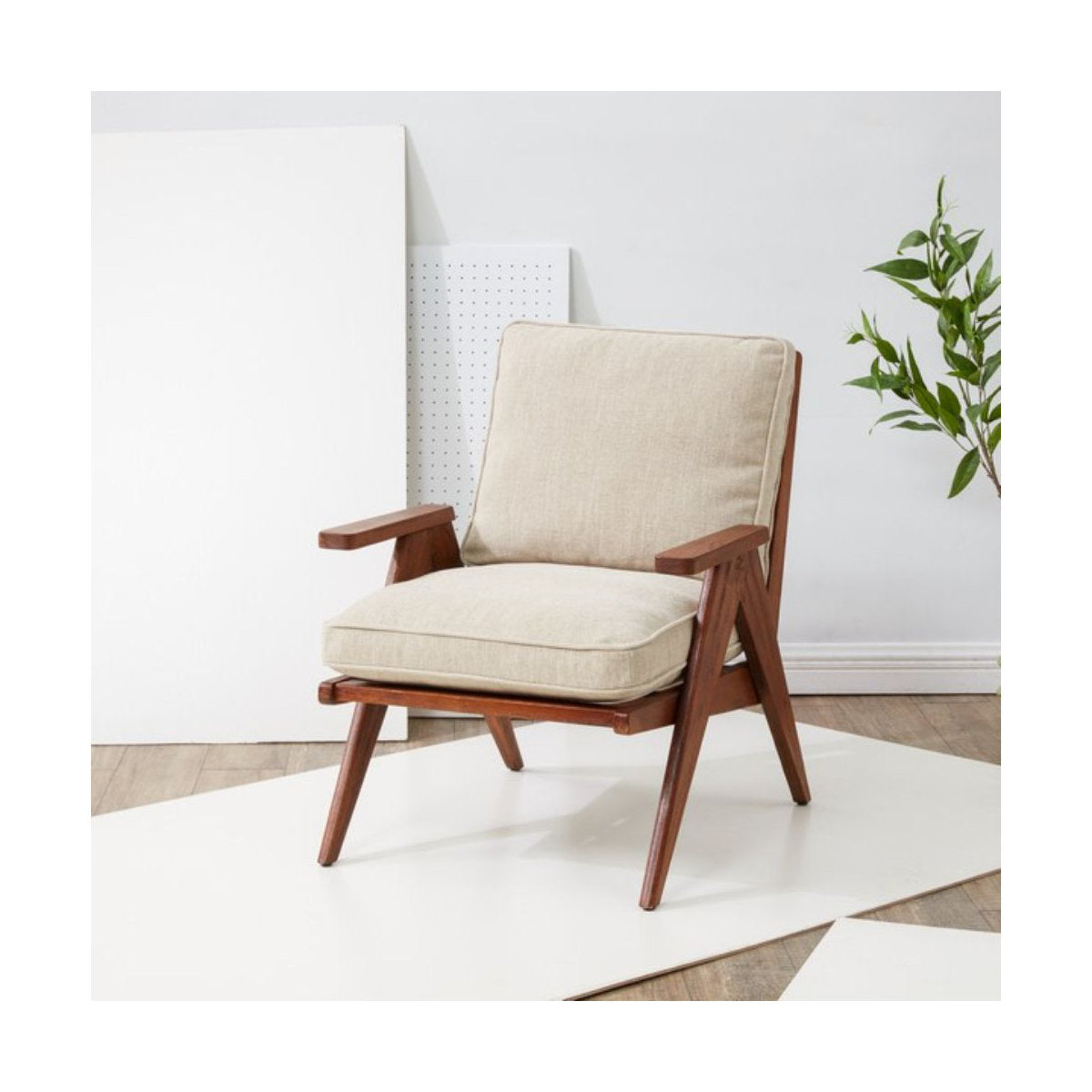 Leo Solid Wood Accent Armchair