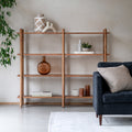 Milo Solid Wood 4 Tier Bookshelf
