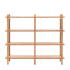 Milo Solid Wood 4 Tier Bookshelf