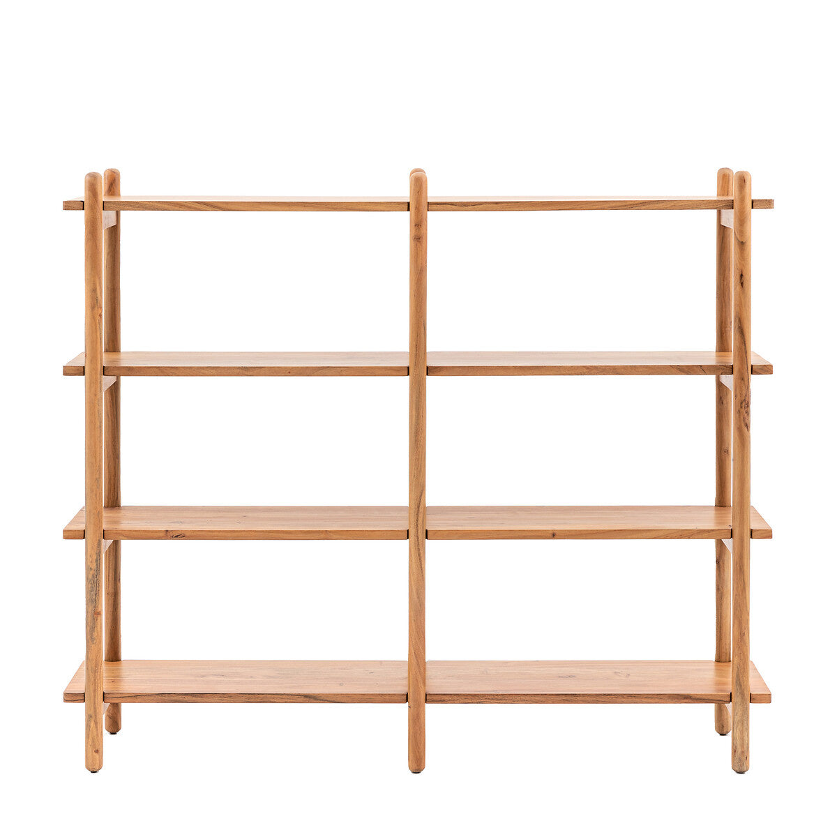 Milo Solid Wood 4 Tier Bookshelf