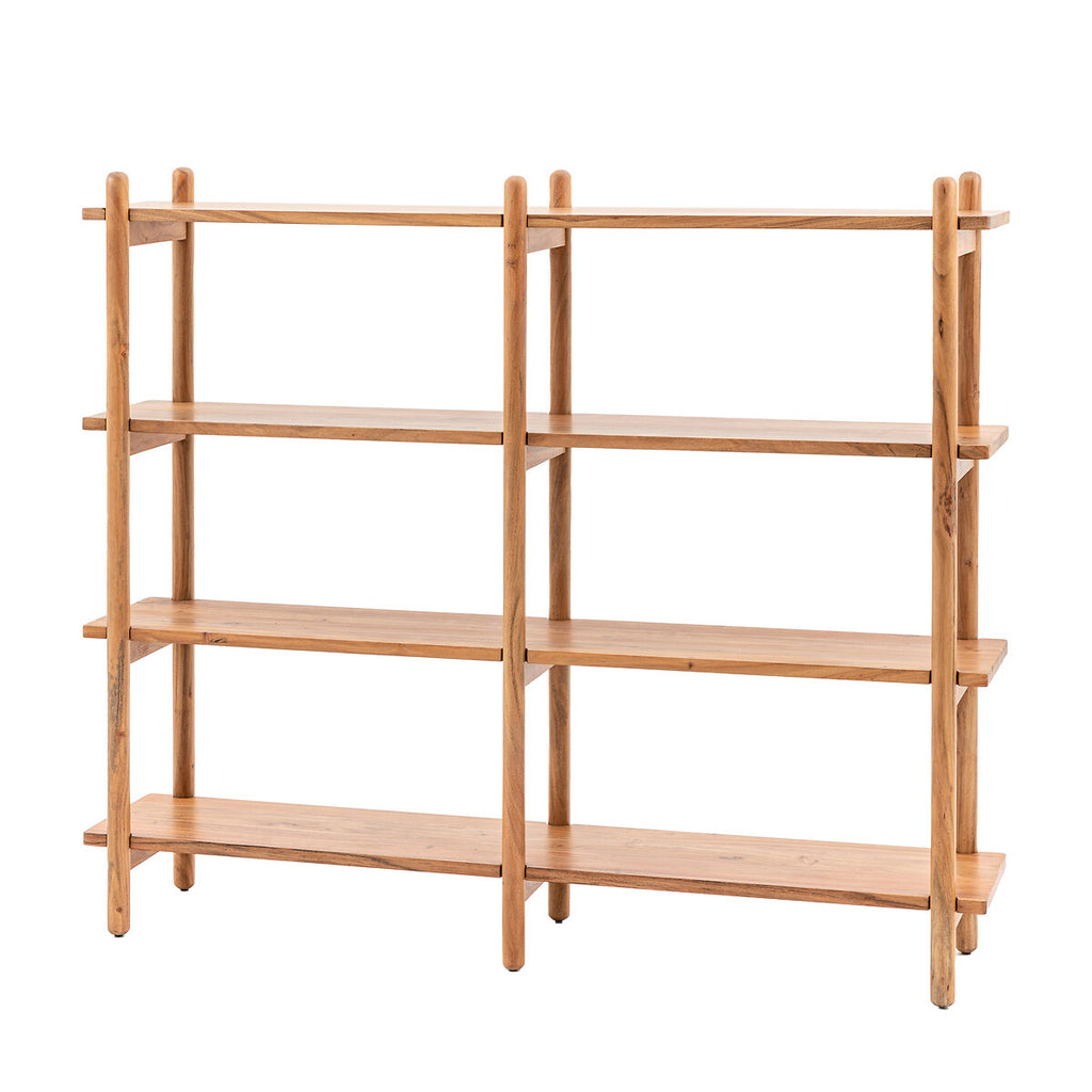 Milo Solid Wood 4 Tier Bookshelf