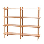 Milo Solid Wood 4 Tier Bookshelf
