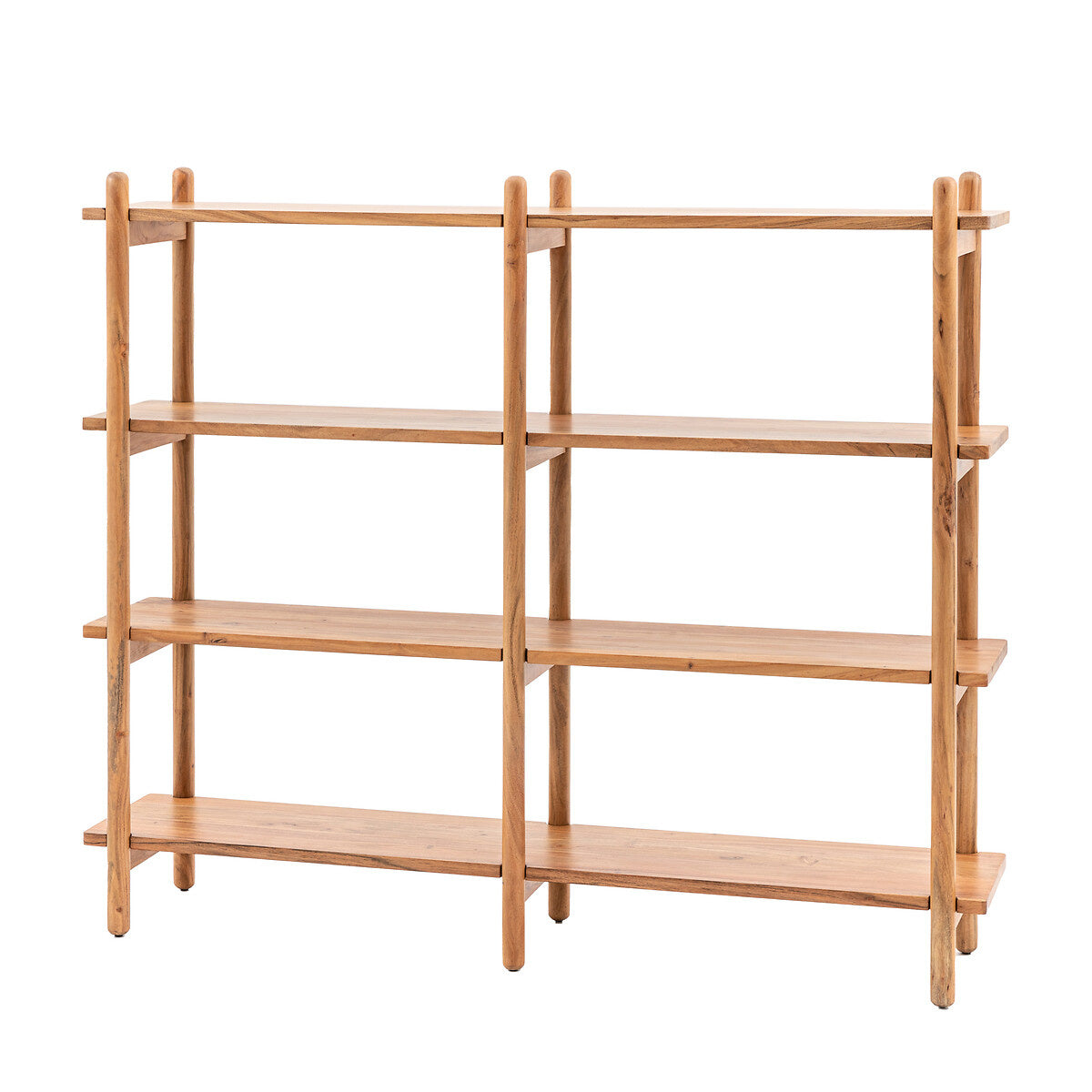 Milo Solid Wood 4 Tier Bookshelf