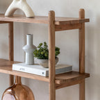 Milo Solid Wood 4 Tier Bookshelf