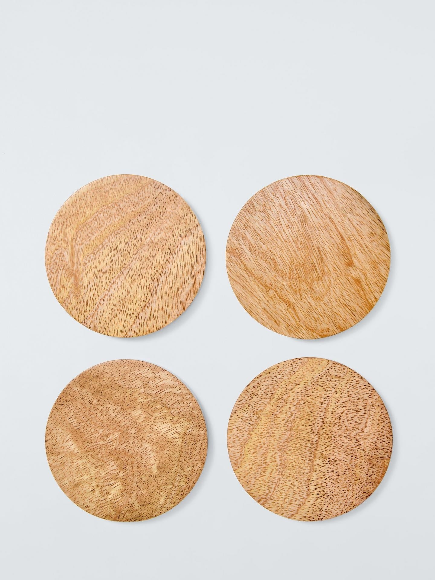 Round Coasters & Holder, Set of 4